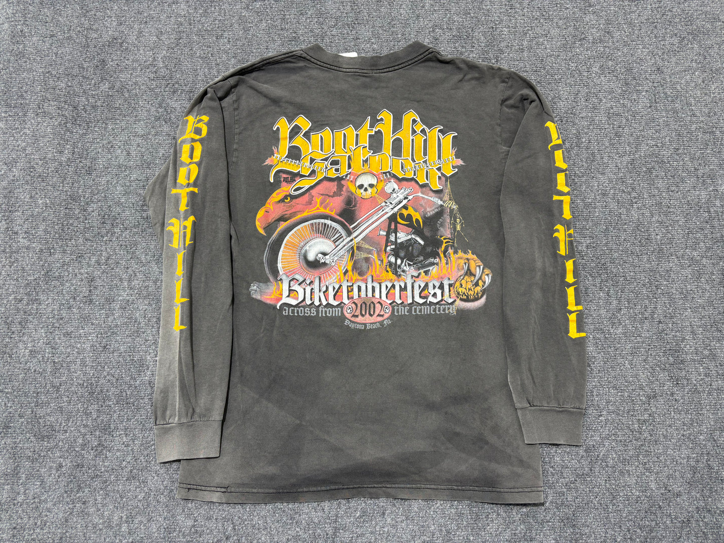 Faded 2002 Boot Hill Saloon Long Sleeve - Black Size Medium