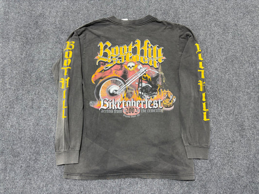 Faded 2002 Boot Hill Saloon Long Sleeve - Black Size Medium