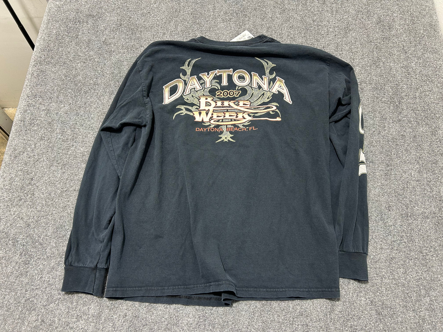 2007 Bike Week Rattle Snake, 8 Ball, And Cards Long Sleeve Tee - Black Size XL