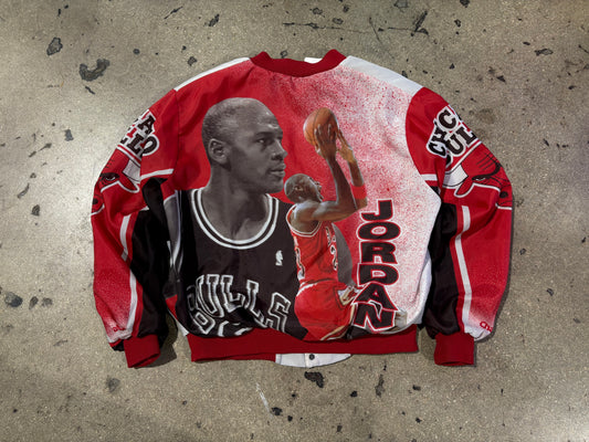 Chalkline Michael Jordan Animation Jacket - White/Red Size Large