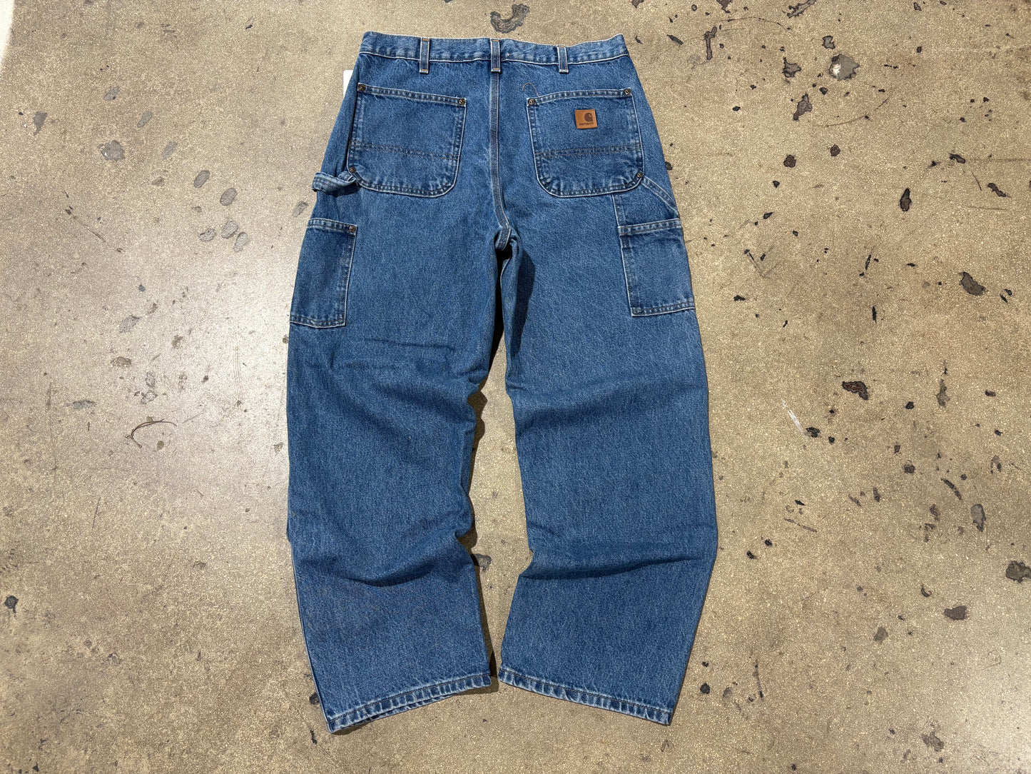 Carhartt Double Knee Denim Jeans - Blue Size 34 x 30