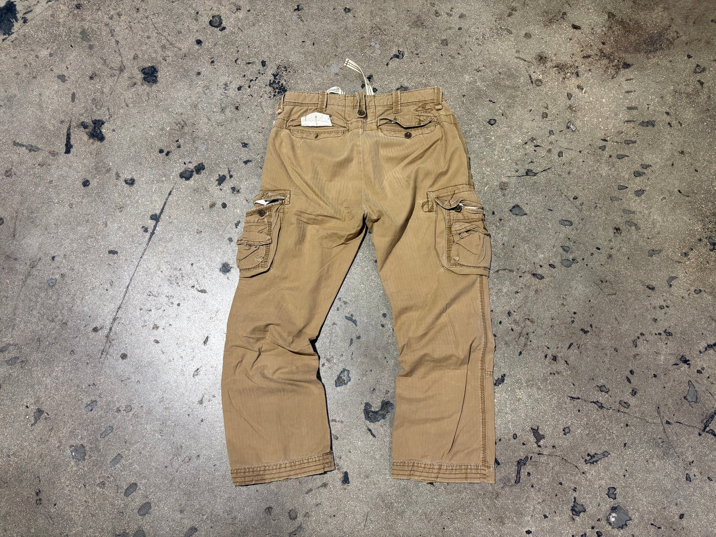 Polo Ralph Lauren Distressed Cargo Pants - Khaki Size 34x29