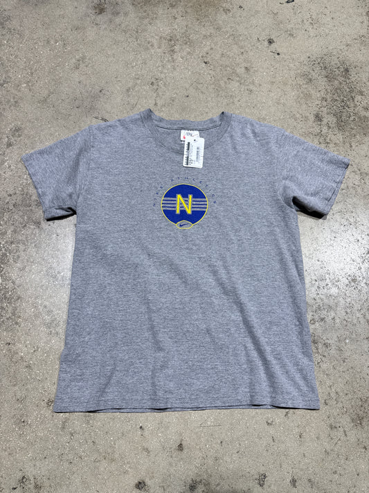 90s Nike Athletics N Logo Tee - Grey Size Large