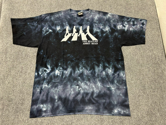 2006 Liquid Blue  The Beatles Abby Road Tee - Tye Dye Black Size XL