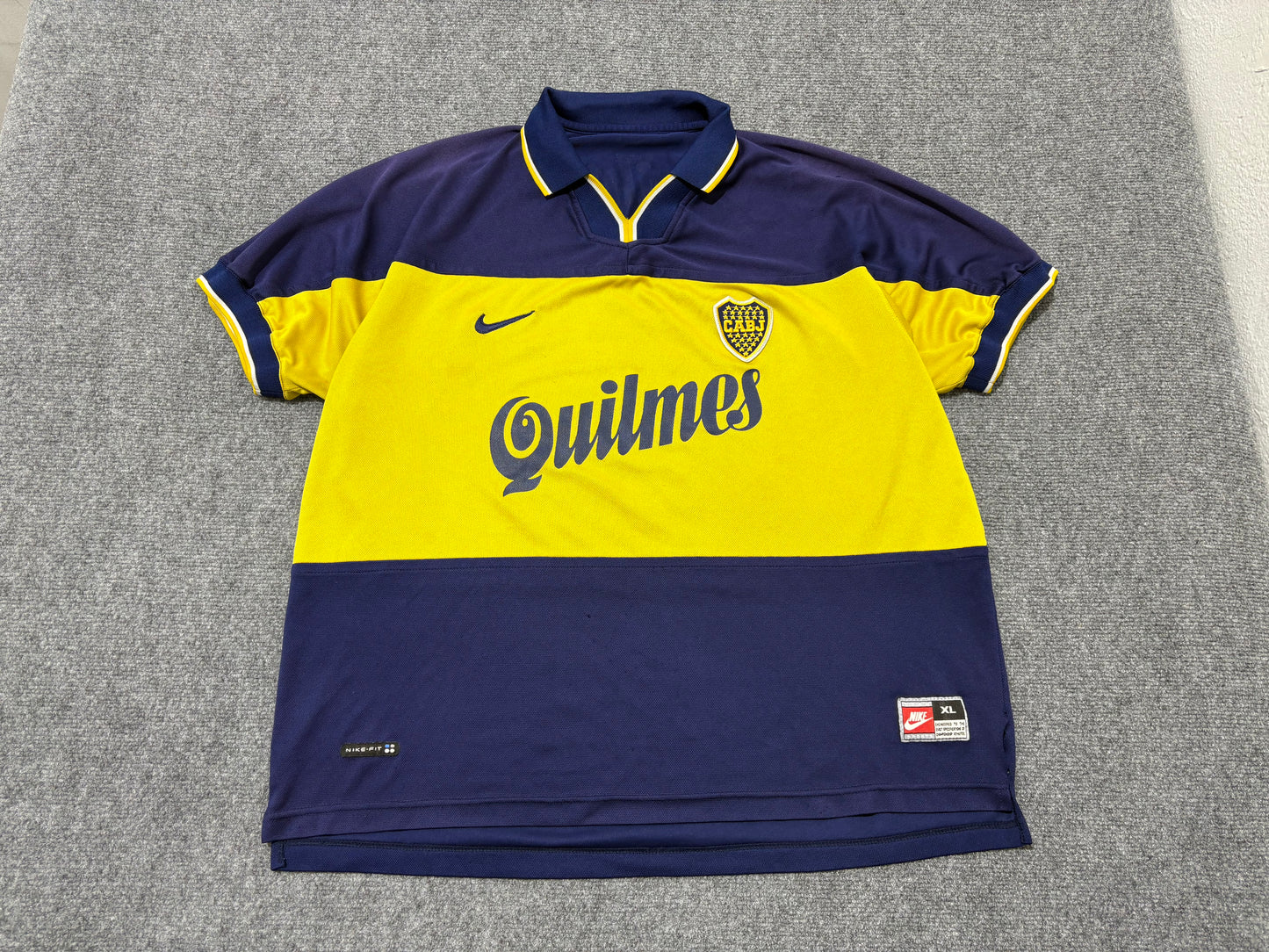 1998/99 Boca Juniors Home Soccer Jersey - Navy Size XL