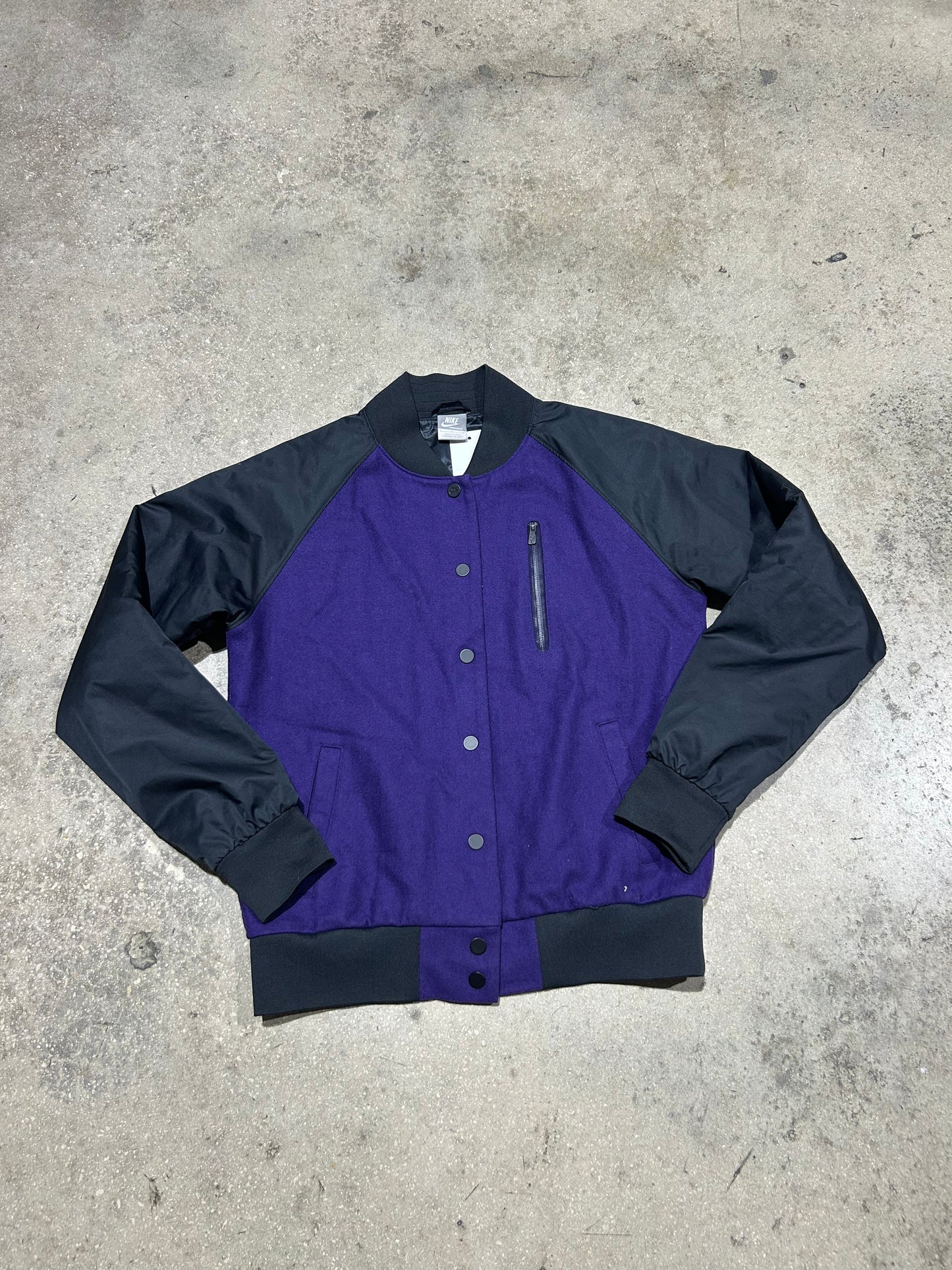 Nike Bomber Jacket - Purple/Black Size Large