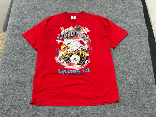 1997 Rally & Race Tee Eagle Tee - Red Size XL
