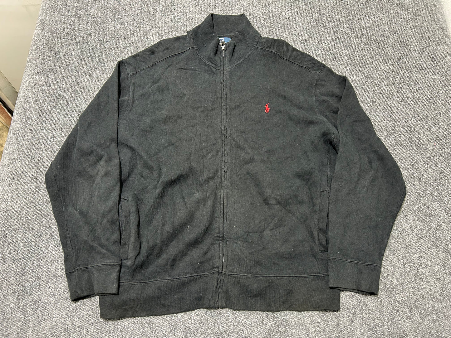 Polo Ralph Lauren Full Zip Turtleneck Jacket - Black Size XL