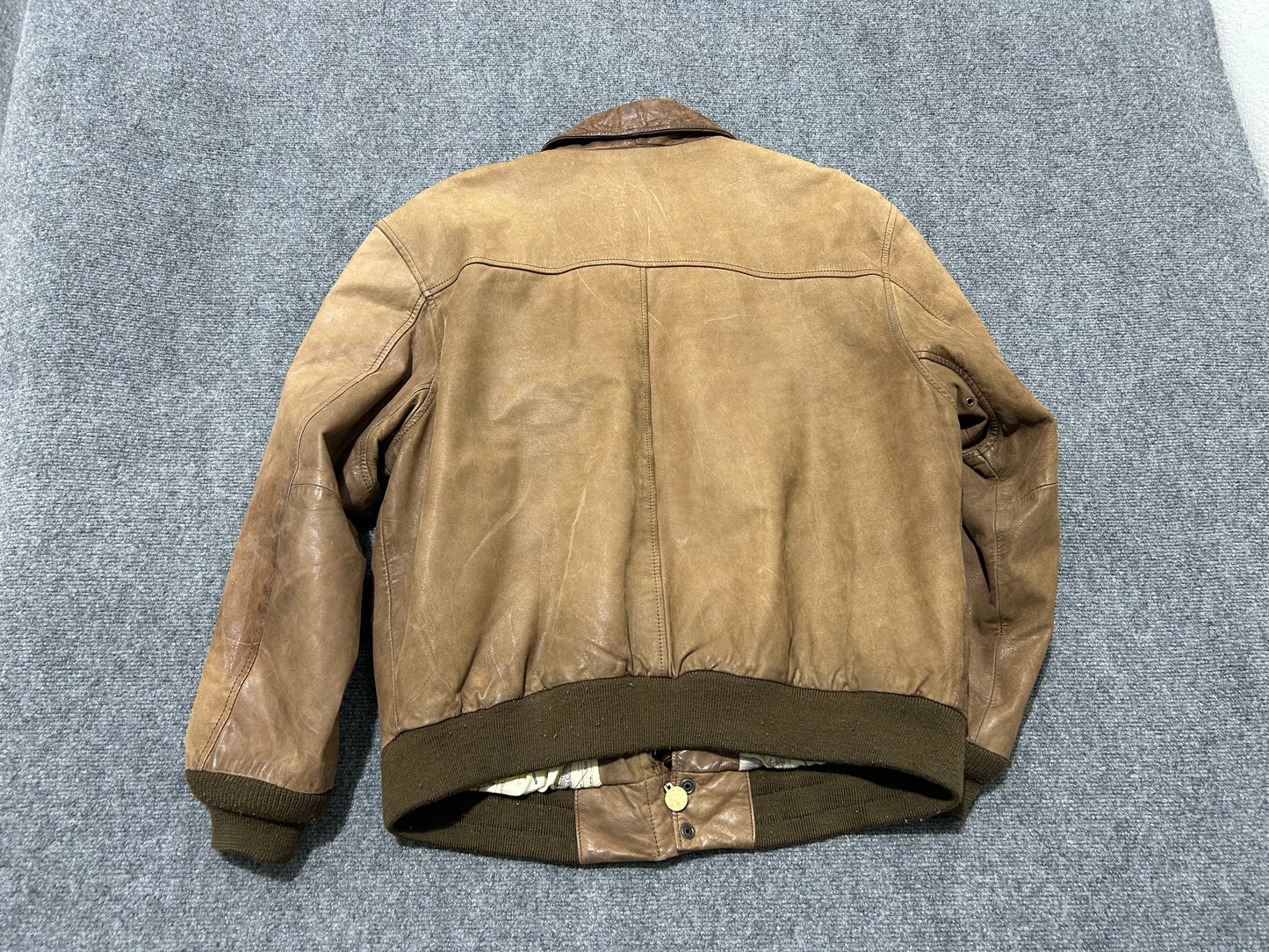 Hill & Archer A2 Pilot Leather Jacket - Brown Size 42(con)