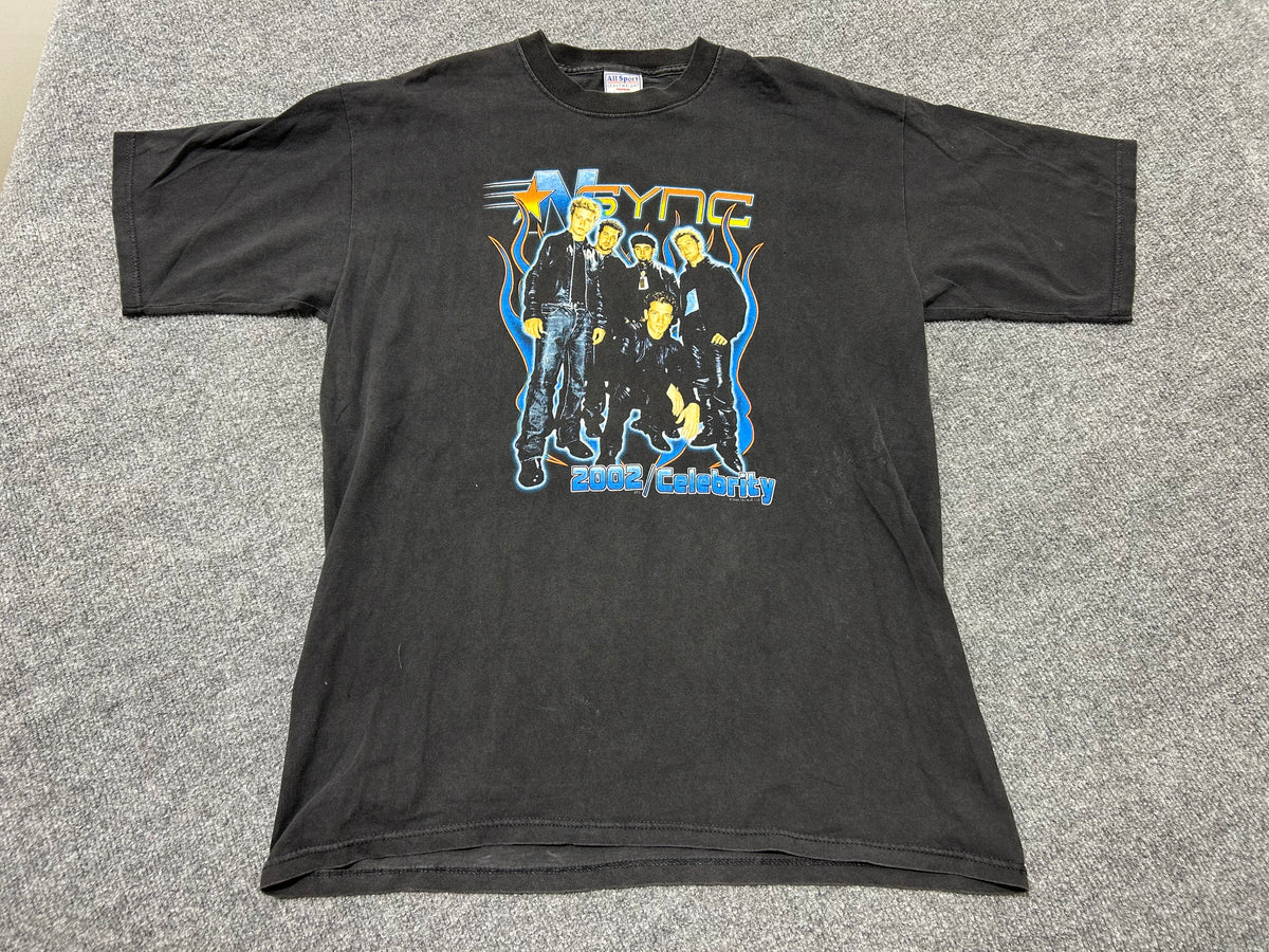 2002 Nsync Celebrity Tour Tee - Black Size XL