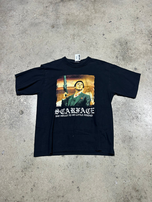 Scarface Say Hello To My Little Friend Tee - Black Size XL