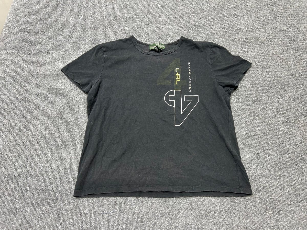 WMNS Ralph Lauren Active Wear Tee - Black Size Large