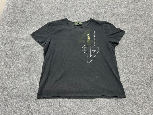 WMNS Ralph Lauren Active Wear Tee - Black Size Large