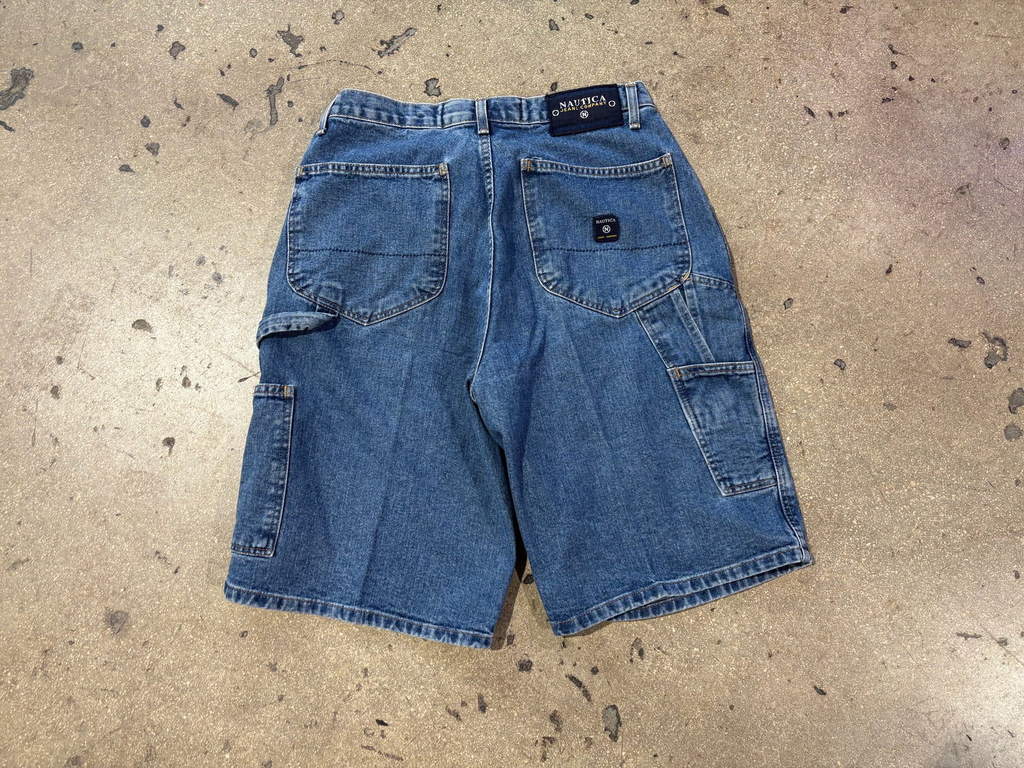 Nautica Jeans Carpenter Denim Shorts - Blue Size 34