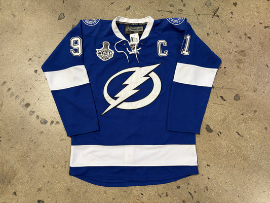 2015 Reebok Tampa Bay Lightning Stamkos #91 Authentic Stanley Cup Jersey Size 48