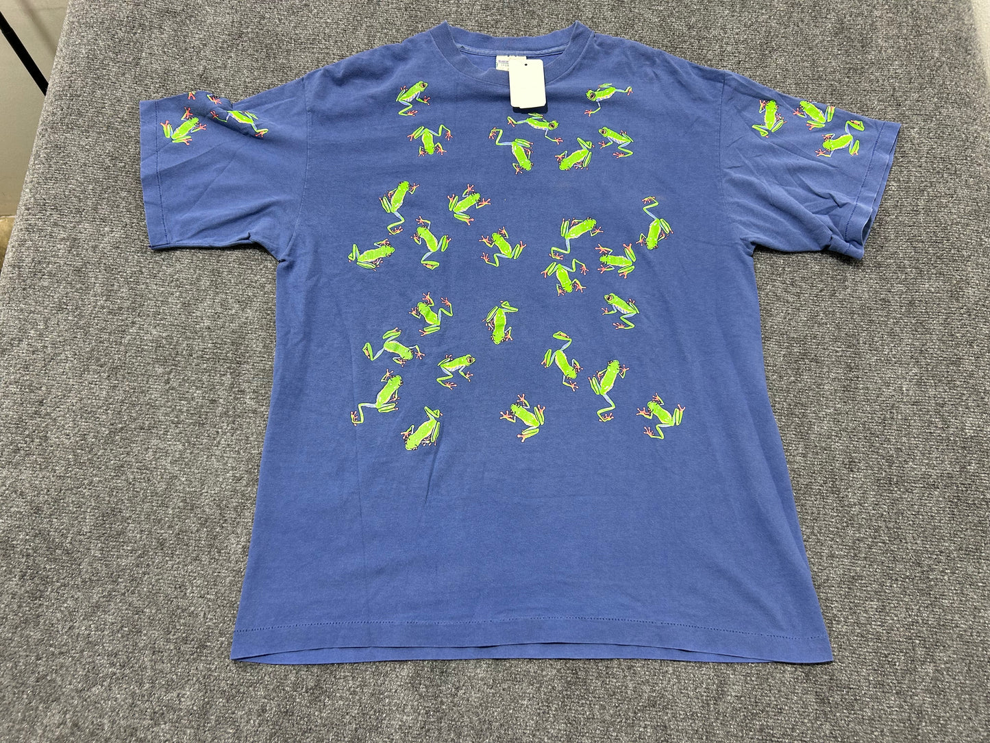 Frog All Over Print Tee - Blue Size XL