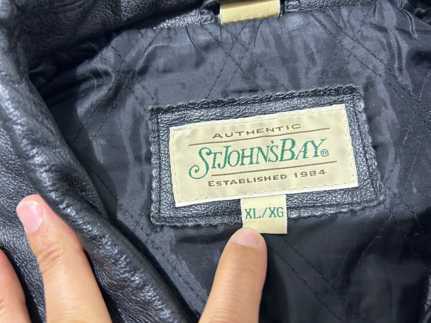 Heavy St Johns Bay Leather Jacket - Black Size XL(con)