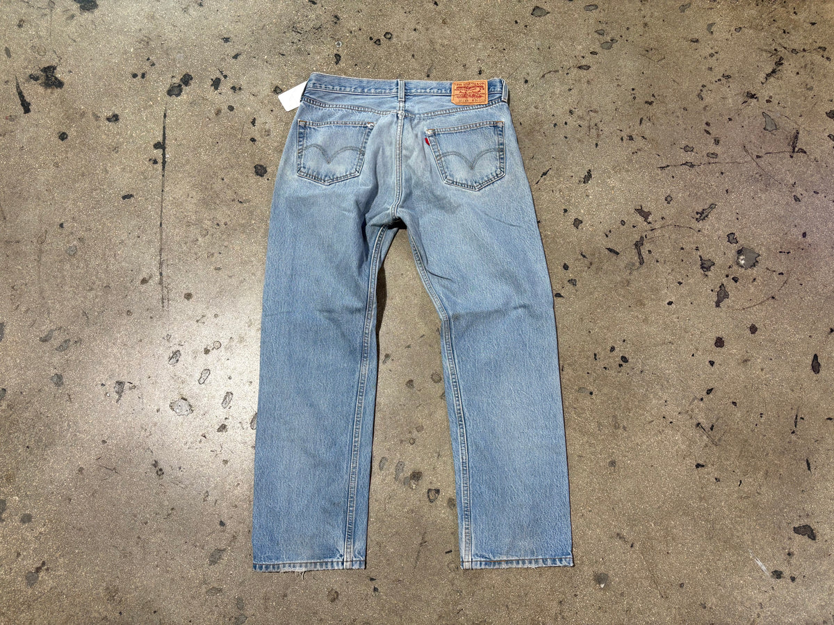 Levis 501xx Distressed Jeans - Light Wash Size 36 x 33