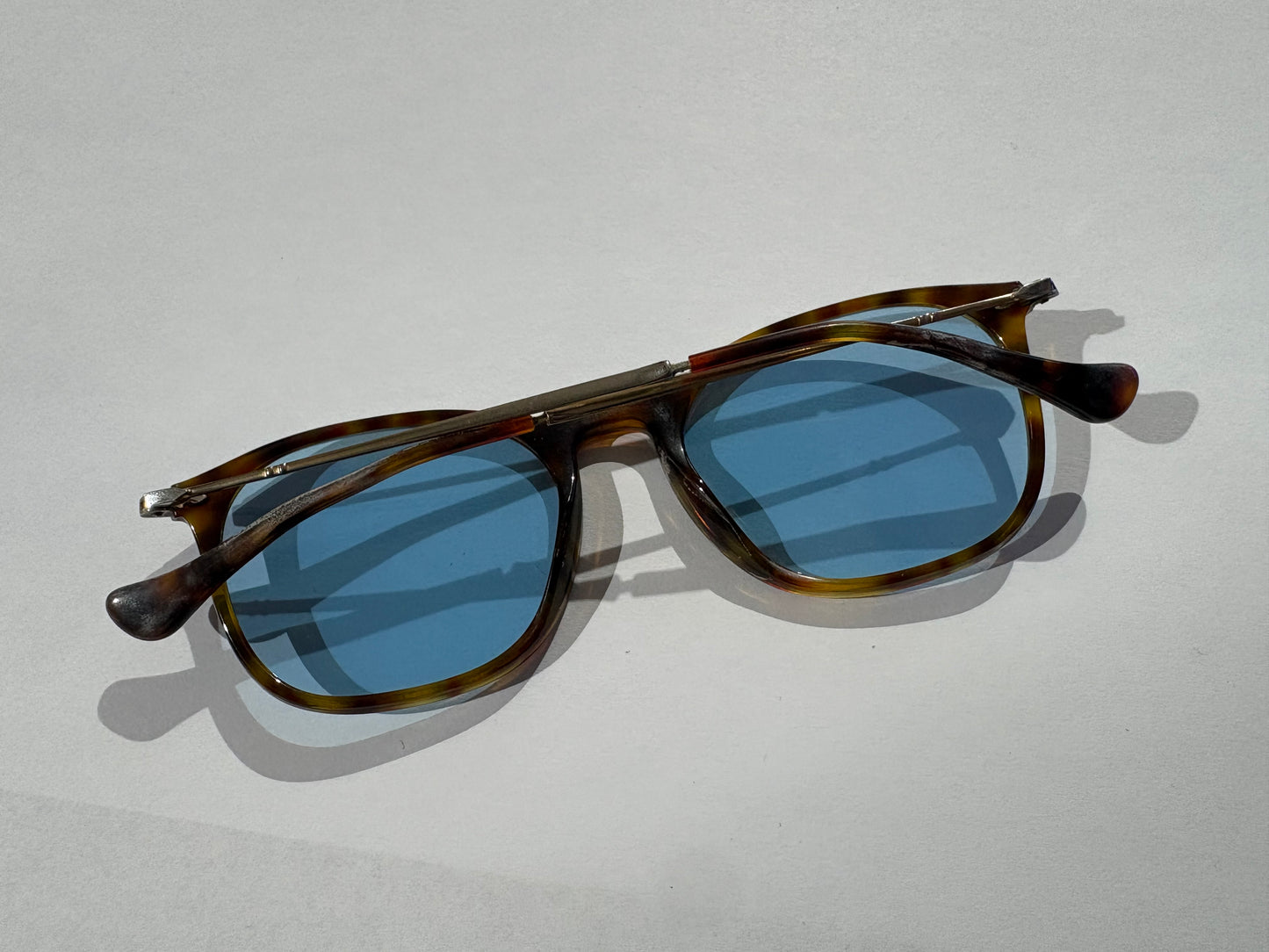 Persol Thin Framed Tortoise Glasses - Brown / Blue
