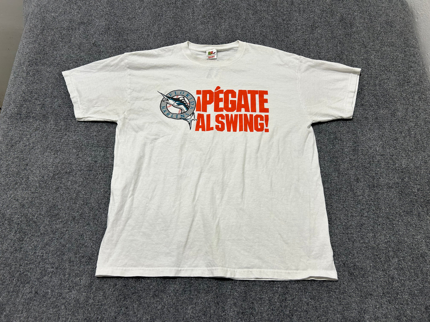 Florida Marlins Pegate Al Swing Tee - White Size XL