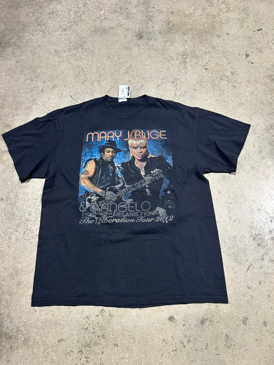 2012 Mary J Blige & D'Anglo Tee - Black Size XL