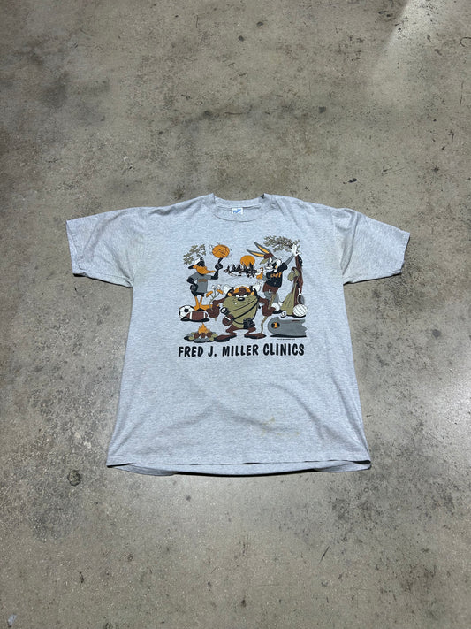 1994 Looney Tunes Camp Tee - Ash Grey Size XL