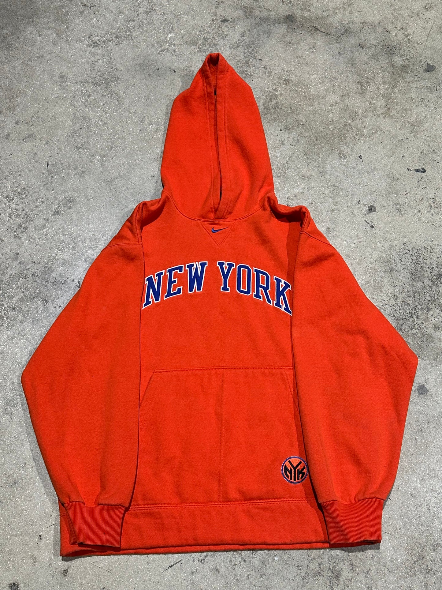 Nike New York Knicks Center Swoosh Hoodie Medium
