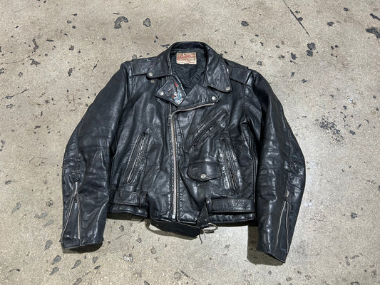 Cynema Hand Painted Leather Jacket - Black Size Medium