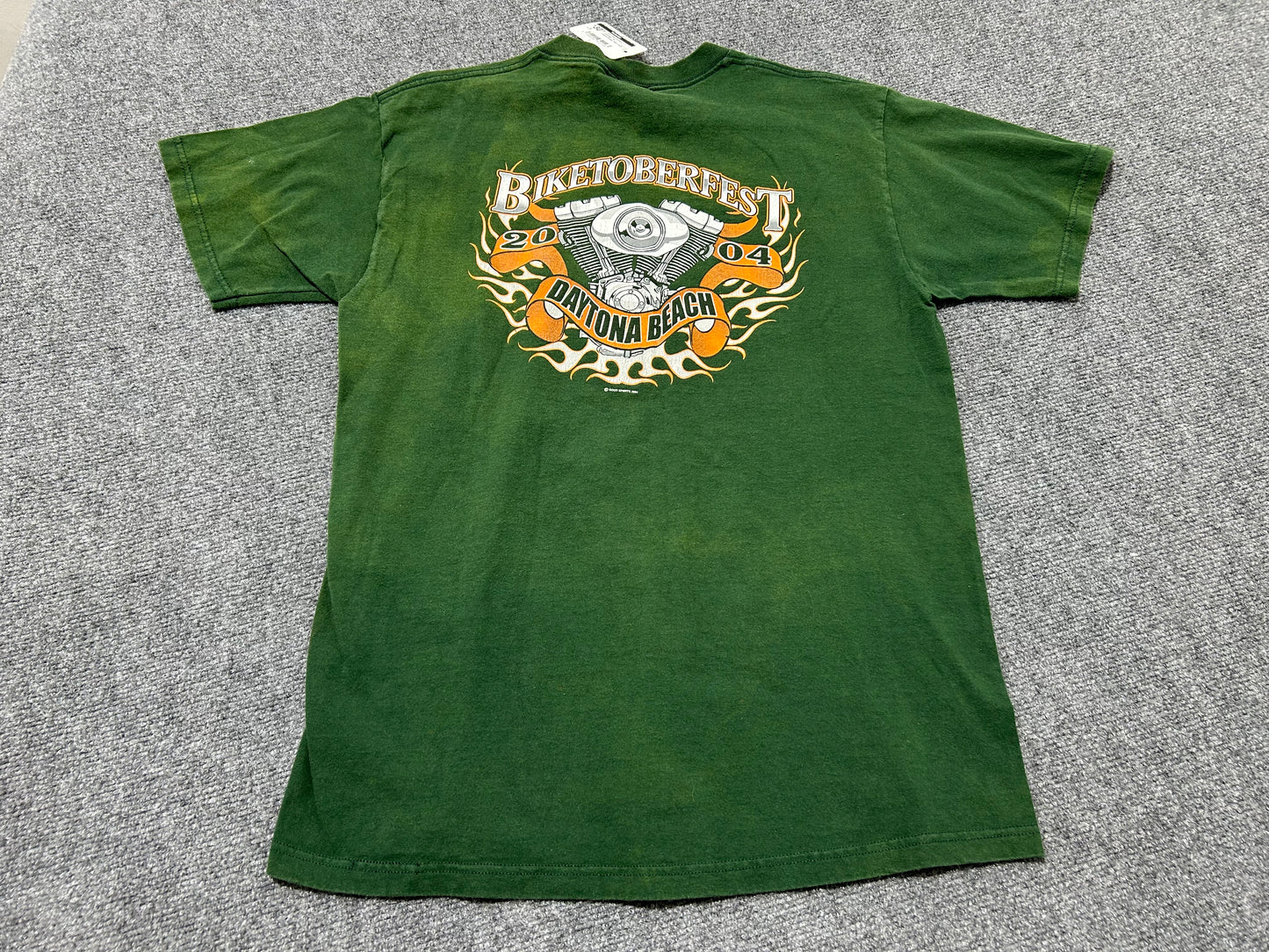 2004 Biketoberfest UM Colorway Tee - Green/Orange Size Large