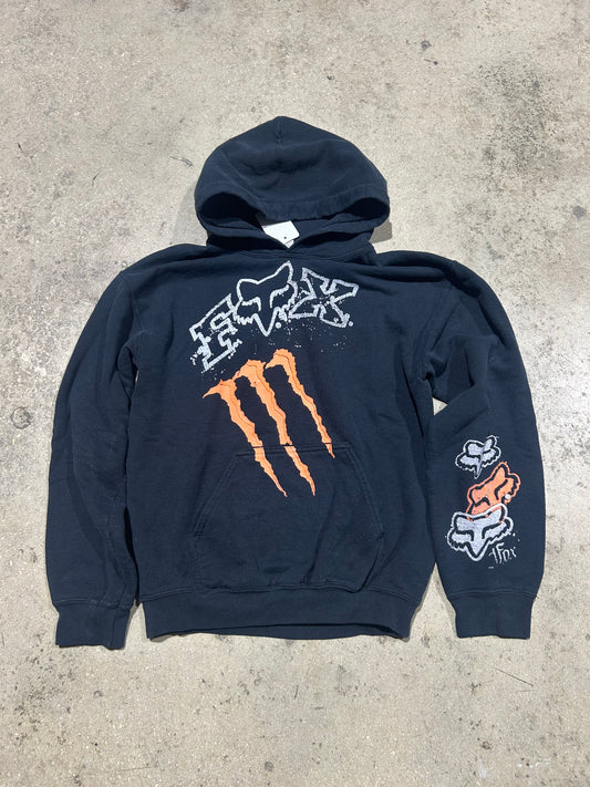 Fox Monster Hoodie - Black Size Small