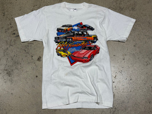 90s Miami King Of Kustom Cars Tee - White Size Medium