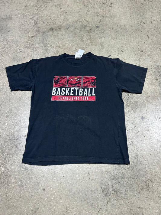 Miami Heat Basketball Tee - Black Size XL