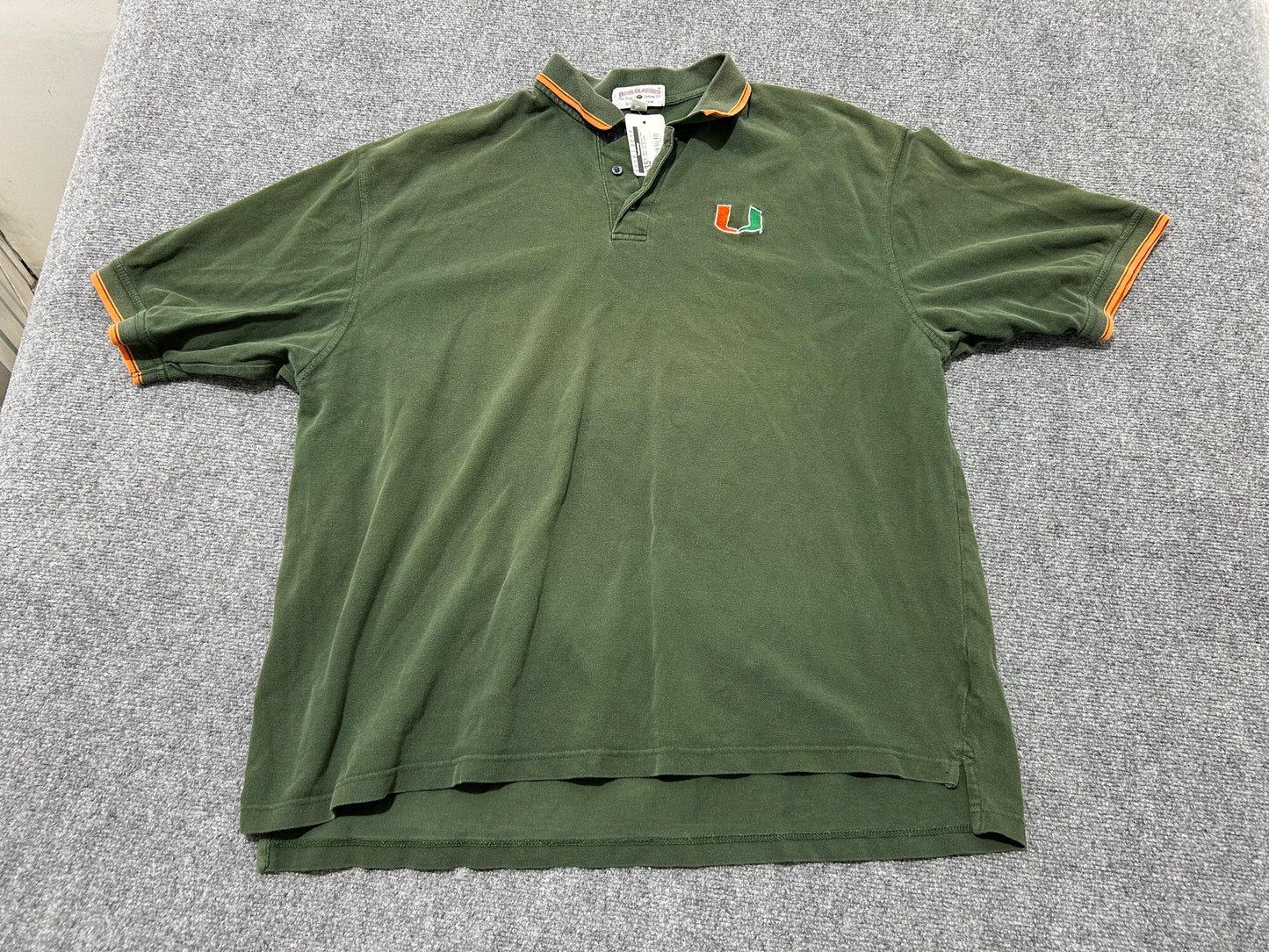 Miami Hurricanes Polo - Green Size XXL(con)