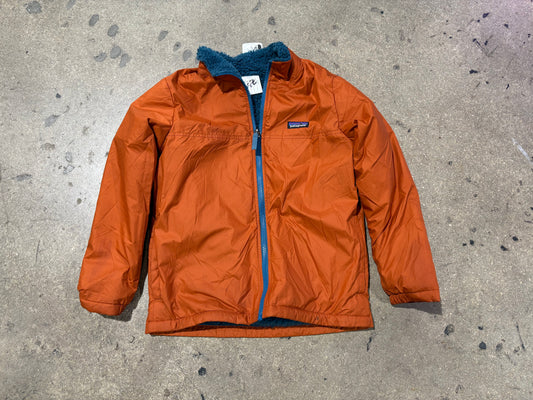 Patagonia Reversible Fleece Jacket - Rust/Blue Size Youth Medium