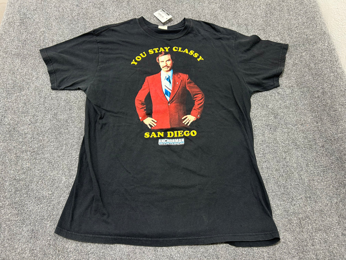 2012 Anchorman You Stay Classy Tee - Black Size XXL