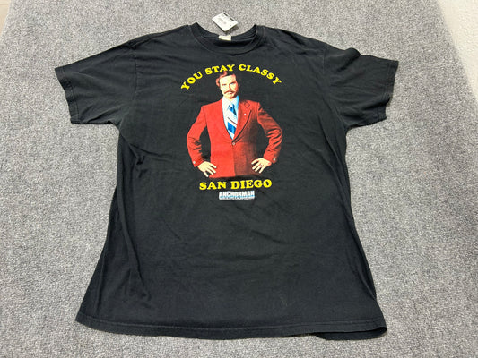 2012 Anchorman You Stay Classy Tee - Black Size XXL
