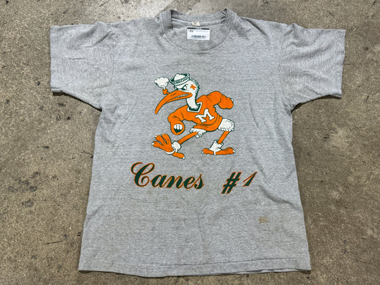 Miami Canes #1 Tee - Grey Size Small