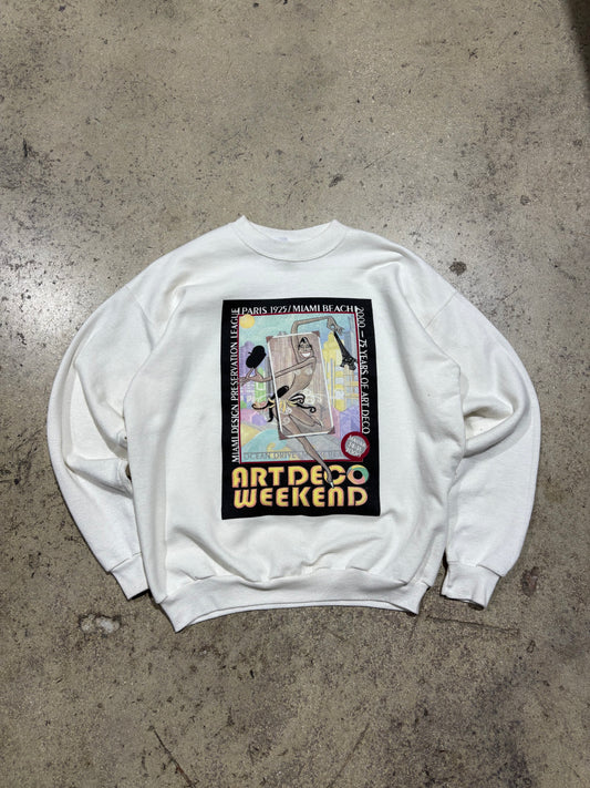 2000 Art Deco 75th Anny Weekend Crewneck - Grey Size Large