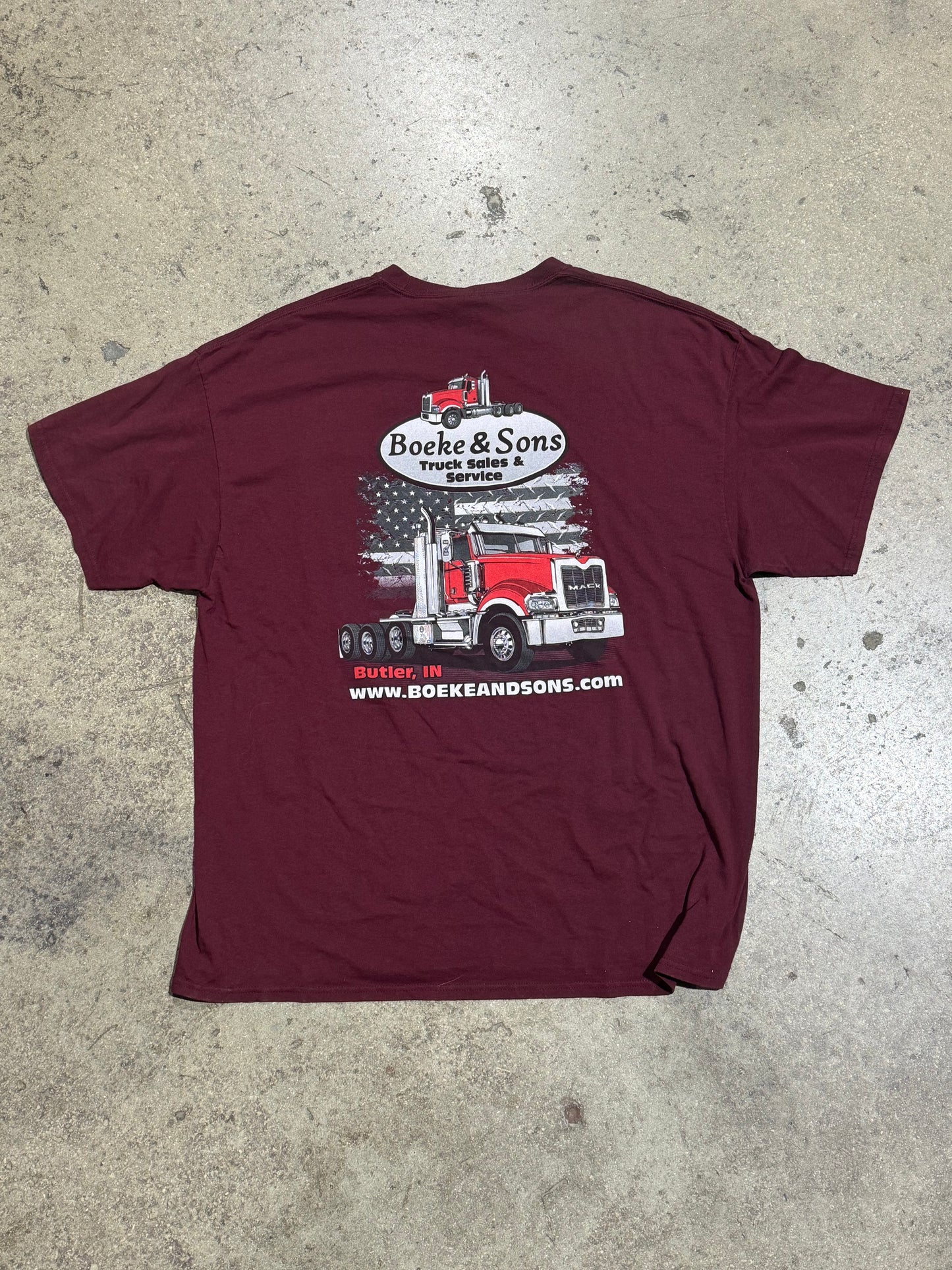 Boeke & Sons Truck Sales Pocket Tee - Red Size XXL