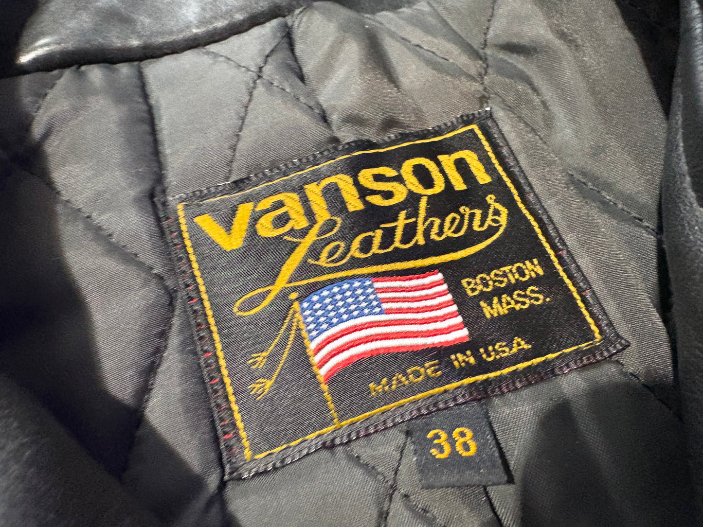Vanson Leathers Biker Jacket - Black Size 38 / Medium