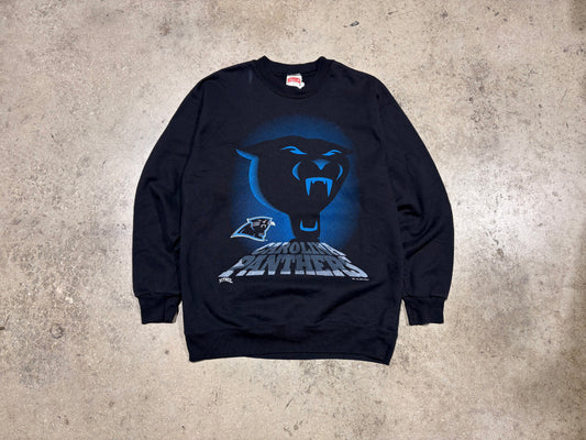 1993 Nutmeg Carolina Panthers Sweatshirt - Black Size Large
