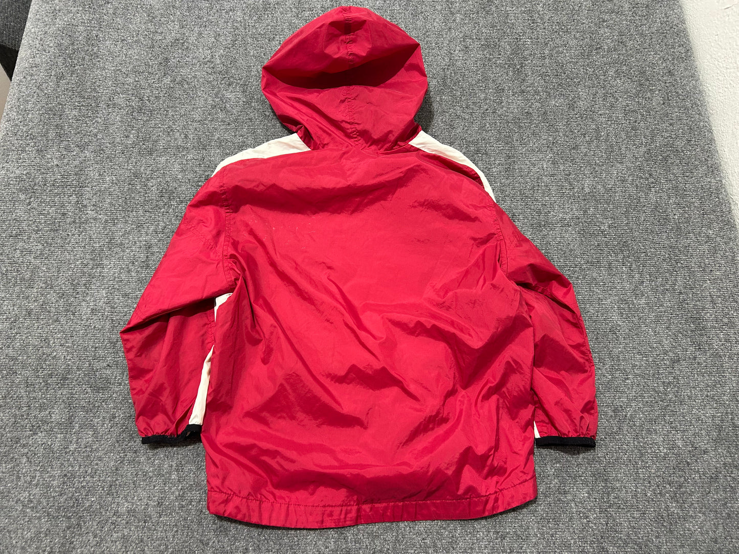 Nike Zip Up Hooded Windbreaker Jacket - Red Size Small