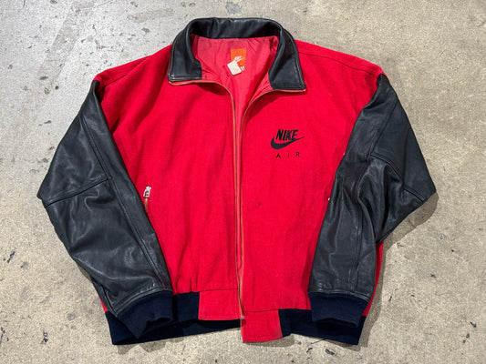 Nike Air Letterman Style Jacket - Black/Red Size XL