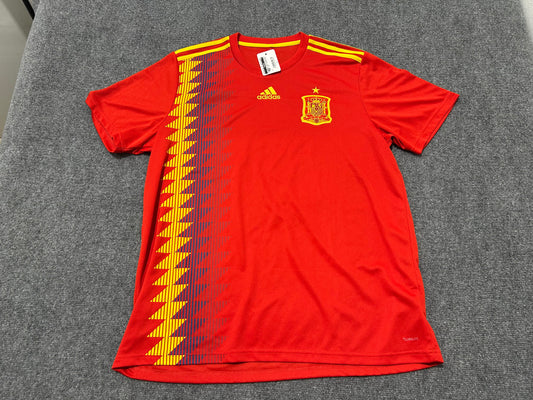 2008 Spain National Soccer Jersey - Red/Yellow Size XL