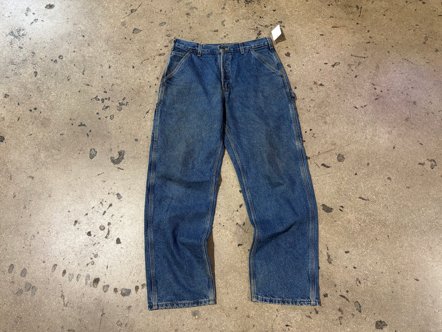 Carhartt Flanneled Carpenter Jeans - Blue Size 33  x 32