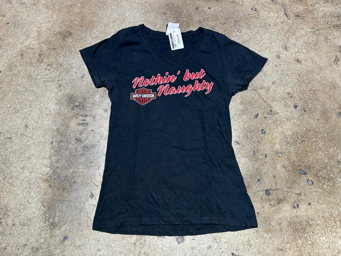 WMNS Harley Davidson Nothing But Naughty Tee - Black Size Large