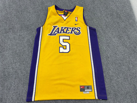 Los Angeles Lakers Horry #5 Basketball Jersey - gold Size small