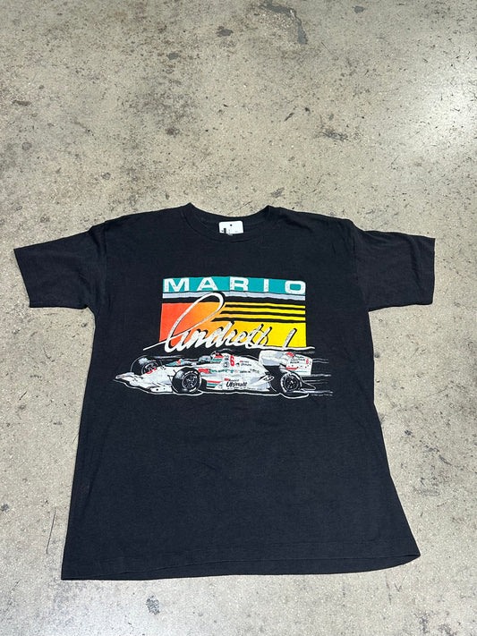 1988 Formula 1 Mario Lindrell Tee - Black Size Large