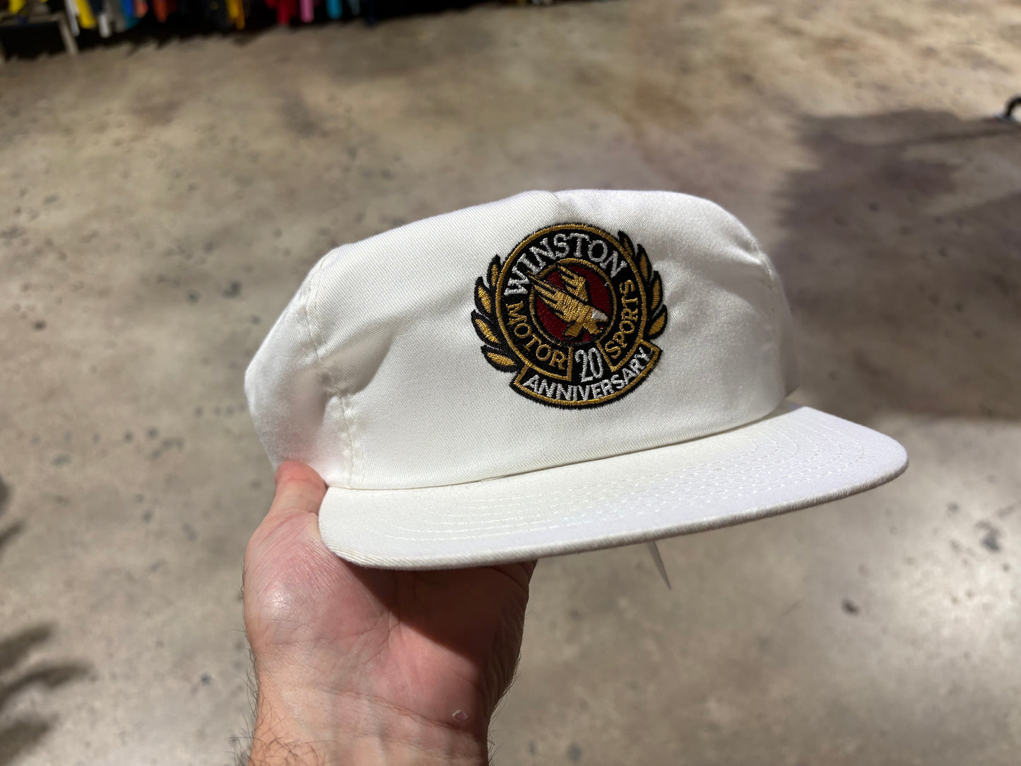 Winston Motorsports 20th Anniversary Snapback Hat - White