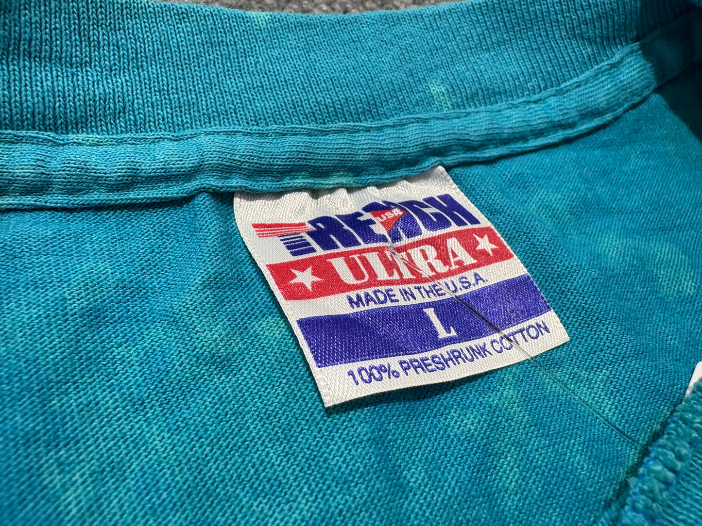 Florida Marlins Marble Dyed Tee - Teal Size Large